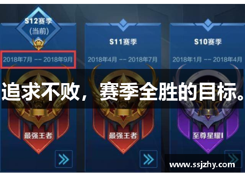 追求不败，赛季全胜的目标。